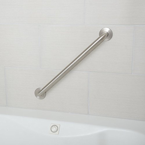 Amazon Basics - Barra de agarre para baño de discapacitados, 40,6 cm de largo, 3,18 cm de diámetro, Acero Inoxidable