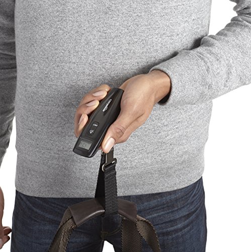 Amazon Basics - Báscula digital para equipaje, Negro, Talla única