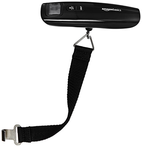 Amazon Basics - Báscula digital para equipaje, Negro, Talla única