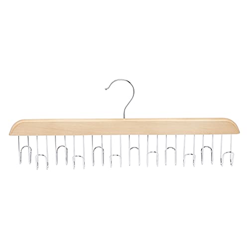 Amazon Basics - Colgador de madera para cinturones, natural, 2 unidades