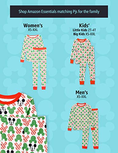 Amazon Essentials Disney Conjuntos de Pijama Ceñidos de Algodón Hombre, Mickey Holiday - Mens Snug-fit, XS