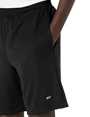 Amazon Essentials Pantalón Corto Holgado, técnico y de Estilo Deportivo (Disponible en Tallas Grandes y Largos Especiales) Hombre, Pack de 2, Negro, M