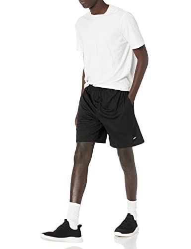 Amazon Essentials Pantalón Corto Holgado, técnico y de Estilo Deportivo (Disponible en Tallas Grandes y Largos Especiales) Hombre, Pack de 2, Negro, M