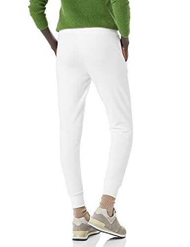 Amazon Essentials Pantalón de chándal en Felpa (Disponible en Tallas Grandes) Mujer, Blanco, L