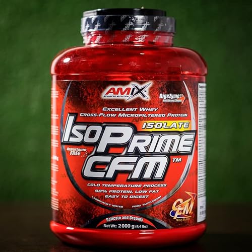 AMIX - Proteína Isolada Isoprime CFM, 2 Kg - Gran Aporte de Aminoácidos - Contiene Enzimas Digestivas - Libre de Aspartamo, Proteínas para Aumentar Masa Muscular, Sabor Chocolate