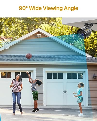 Anlapus 2MP Cámara de Vigilancia Exterior, 20M Visión Nocturna, para DVR Kit de Cámara de Seguridad, Cámara Análogica con Menú OSD
