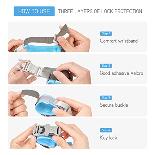 Anyfirst 2.5M Correa de Seguridad Para Niños Antiperdida, Girar 360 Grados Correa Niños Adecuado Para Actividades al Aire Libreverde, Azul