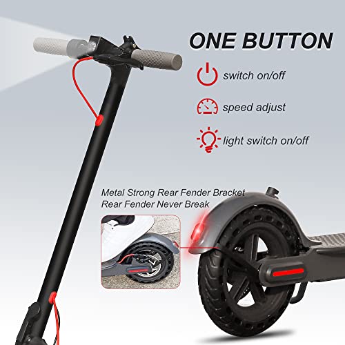 AOVOPRO Patinete eléctrico, 30 km de Alcance, E-Scooter Plegable con, 3 ajustes de Velocidad, Control de Aplicaciones, Negro