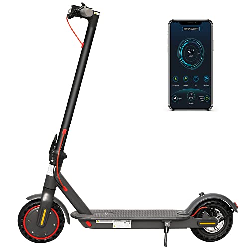 AOVOPRO Patinete eléctrico, 30 km de Alcance, E-Scooter Plegable con, 3 ajustes de Velocidad, Control de Aplicaciones, Negro