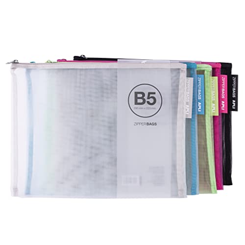 APLI 18026 - Bolsa nylon - Zipper bag - Portatodo nylon transpirable - B5-290 x 223 mm - Envío color aleatorio