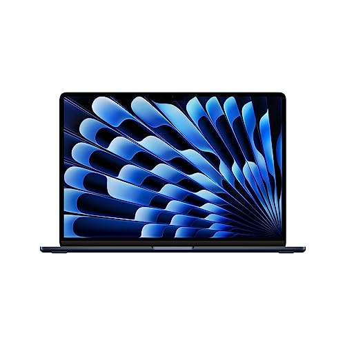 Apple 2023 MacBook Air portátil con Chip M2: Pantalla Liquid Retina de 15,3 Pulgadas, 8GB de RAM, 256 GB de Almacenamiento SSD, compatibilidad con el iPhone y el iPad, Negro Noche