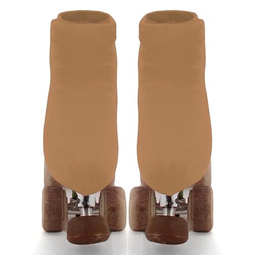 Aquilone - Calcetines unisex 100 DEN para patines de hielo, opacos, resistentes al desgarro y elásticos, 1 par, talla 28-42, beige, 34-38