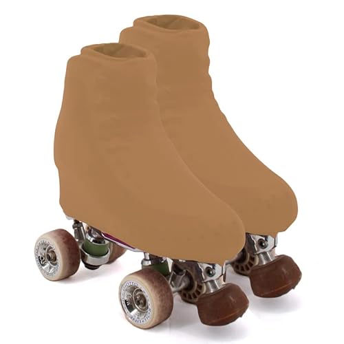 Aquilone - Calcetines unisex 100 DEN para patines de hielo, opacos, resistentes al desgarro y elásticos, 1 par, talla 28-42, beige, 34-38