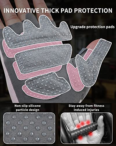 ARFNKIM Guantes de Gimnasiov, [2023 Actualización Antideslizante] Hombres y Mujeres Transpirable Gym Guantes para Entrenamiento, Yoga, Crossfit, Powerlifting, Ciclismo, Deporte (L, Rosa)