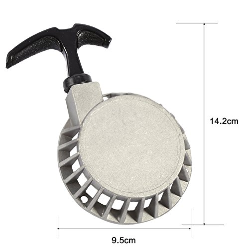 Arrancador de tracción, arranque de retroceso, pieza de arranque de tracción de aleación de arranque de retroceso para ATV 49cc, accesorio de repuesto para minibike quad de bicicleta de bolsillo