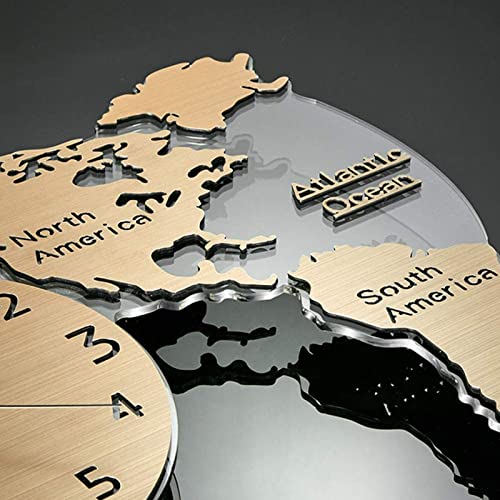 Arte de la pared Pared grande Mapa del mundo de 47 pulgadas Pared grande moderna Acrílico 3D Mapa del mundo mudo Pared creativa para la pared de fondo de la oficina Decoración de la pared de la sal