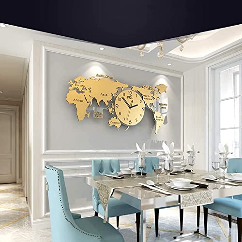 Arte de la pared Pared grande Mapa del mundo de 47 pulgadas Pared grande moderna Acrílico 3D Mapa del mundo mudo Pared creativa para la pared de fondo de la oficina Decoración de la pared de la sal