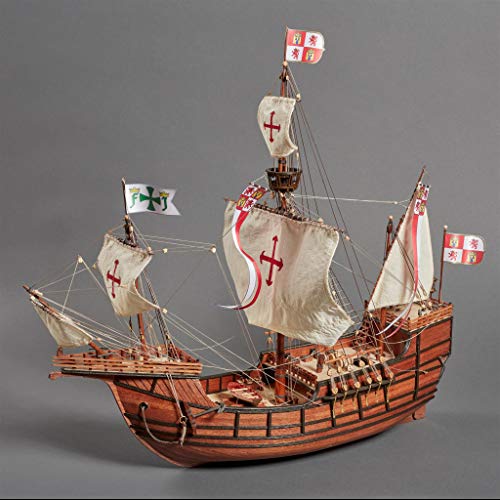 Artesanía Latina - Maqueta de Barco en Madera - Carabela Española del Descubrimiento de América, Santa María - Modelo 22411N, Escala 1:65 - Maquetas para Montar - Nivel Medio