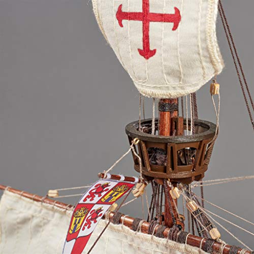 Artesanía Latina - Maqueta de Barco en Madera - Carabela Española del Descubrimiento de América, Santa María - Modelo 22411N, Escala 1:65 - Maquetas para Montar - Nivel Medio