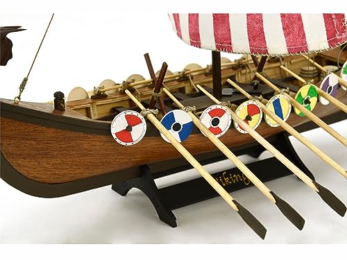 Artesanía Latina - Maqueta de Barco en Madera - Drakkar Viking - Modelo 19001N, Escala 1:75 - Maquetas para Montar - Nivel Principiante