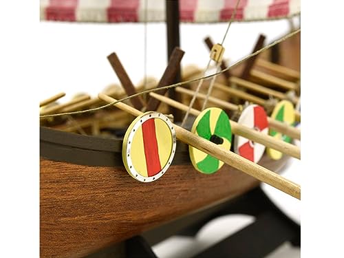 Artesanía Latina - Maqueta de Barco en Madera - Drakkar Viking - Modelo 19001N, Escala 1:75 - Maquetas para Montar - Nivel Principiante
