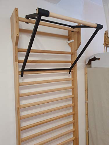ARTIMEX Barra de traccion Plegable para espaldera - utilizadas en hogares, gimnasios o centros de Fitness para Entrenamiento y Fitness, código 248 (Negro)