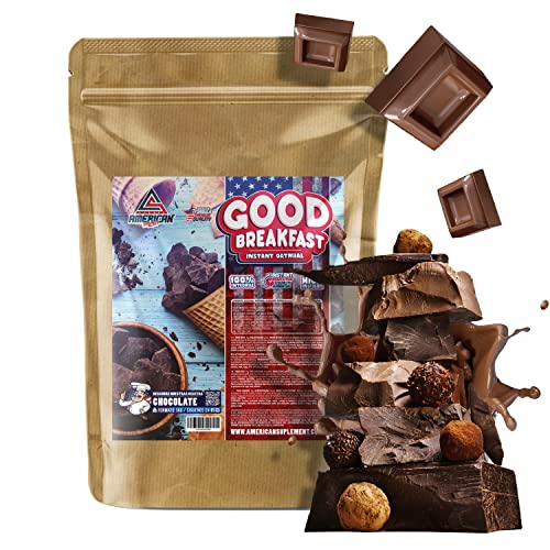 AS American Suplement | Harina de Avena Integral | Good Breakfast | 1 kg | Sabor Chocolate | Ayuda a Desarrollar Masa Muscular | Fuente de Fibra y Proteínas | Ideal para Postres