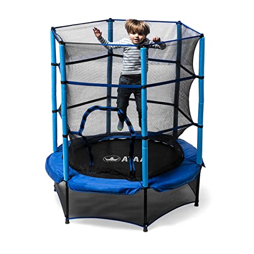 ATAA Cama elástica para niños 140 - Azul Cama elástica Infantil Exterior e Interior 140 cm Top versión