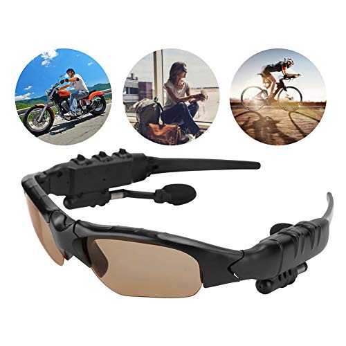 Auriculares con Gafas de Sol Bluetooth, Audio Inalámbrico, MP3, Sonido Estéreo, Reproducción de Música, Auriculares, Manos Libres, Llamadas, Gafas Inteligentes para Ciclismo Al Aire Libre(Leonado)