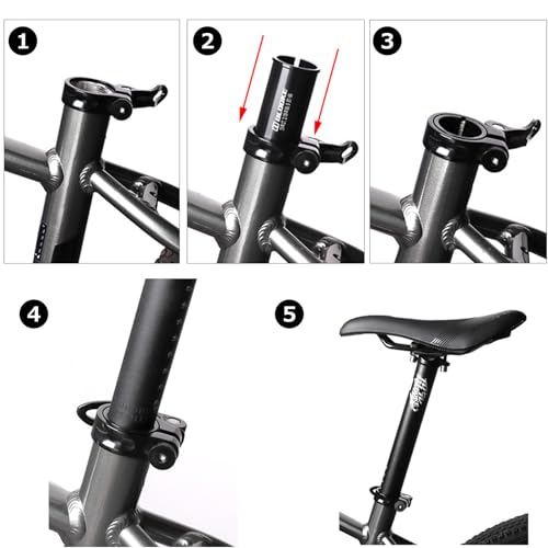 Azarxis Adaptador de Tija de Sillín de Bicicleta Reductor de Tija de Sillín Aluminio 25,4/ 27,2/ 28,6/ 31.8 a 27,2/ 28,6/ 30,4/ 30,9/ 31,6/ 31,8/ 33,9/ 34,9mm para Bicicleta de Carretera BMX MTB