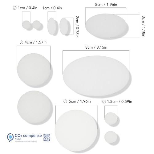 aZengear Parches de Reparación de Nylon de Autoadhesivo | Parche Impermeables para Chaqueta de Plumón, Tienda, Bolsa, Ropa, Reparar Agujeros (11 Piezas, blanco)
