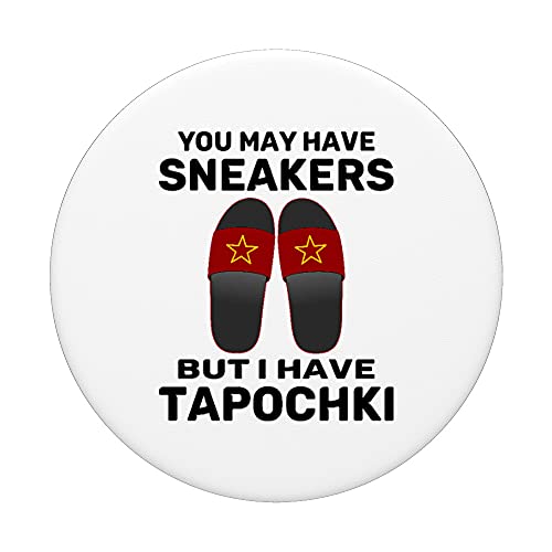 Babushka Tapochki Zapatillas Abuela URSS CCCP Russia Rusia PopSockets PopGrip Intercambiable