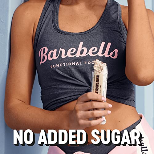 Barebells - Barritas Proteína - 20g Proteína x Barrita - Baja en azúcar y Calorías - Sin Aceite de Palma - White Chocolate Almond - Pack de 12 Barritas x 55g