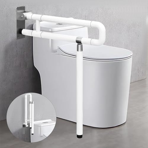 Barra Baño Minusválido, Barra Abatible, Agarrador Ducha Personas Mayores, Acero Inoxidable, Asa de Seguridad para Baño, Soporta Hasta 350 kg