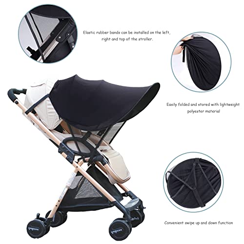 BAYINBROOK Parasol para cochecito, Sombrilla para cochecito, Toldo carrito bebe anti-UV, Universal y fácil de instalar (Basic)