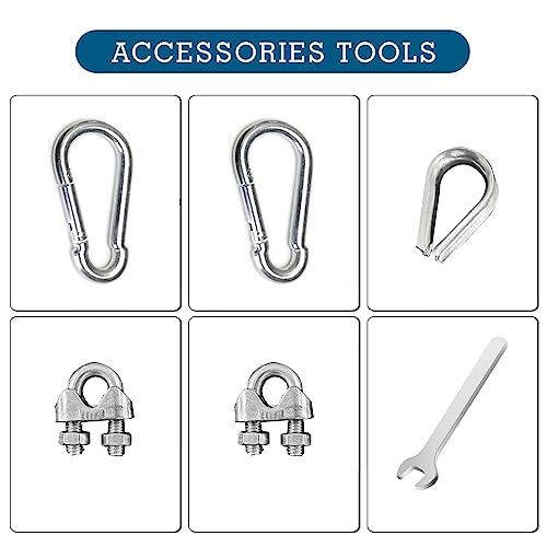 BBYPP Cable De Acero para Fitness, Cuerda Gimnasio Alambre, Cable De Gimnasio, Gimnasio Polea De Fitness Accesorios (Tamaño : 2m)