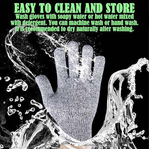 BDSHUNBF 2 Par Guantes Anticortes, Guantes de Protección y Anticorte, Guantes Resistentes al Corte, Guantes de Malla para Carnicero, Guantes Anticortes Cocina, Cortar Rebanar Procesamiento de Carne