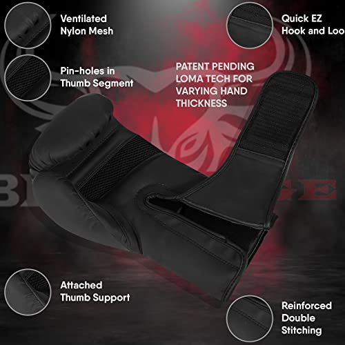 BEAST RAGE Guantes de Boxeo Cuero Muay Thai Entrenamiento Hide Kickboxing MMA Saco Manoplas de Boxeo Bolsa Combate Boxing Gloves para Sparring Fitness Mitts Artes (16 OZ)