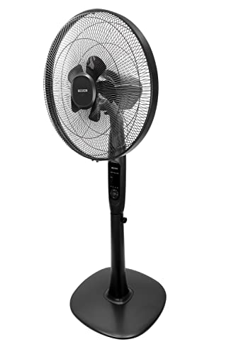 Becken Ventilador de Pie, 6 Velocidades, 60W, 10 Aspas, Altura Regulable, Silencioso, Negro