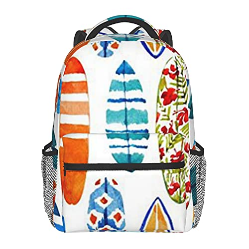 BEEOFICEPENG Mochila, mochila escolar con patrón elíptico que camina, viaje, camping, mochila ligera