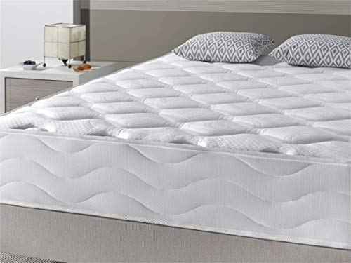 Bellavita Home Boutique Hotel – Colchón Viscoelástico, Altura de 25 cm, Blanco, 90 x 190, Firmeza Media-Alta