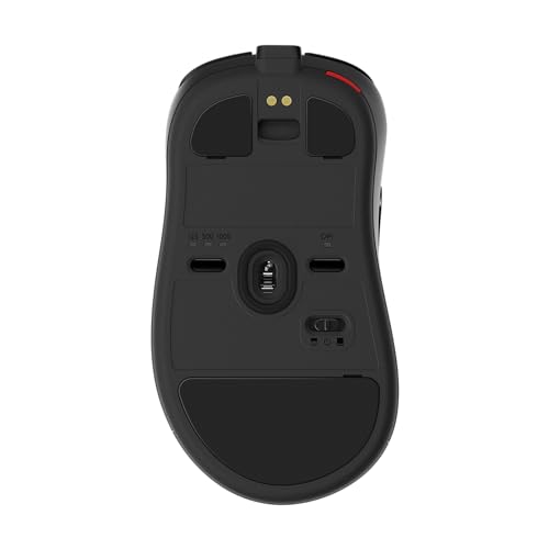 BenQ Zowie EC2-CW Ratón ergonómico inalámbrico para Juegos/e-Sports | Receptor Mejorado | Rueda de 24 Pasos | Sin Controlador | Revestimiento Negro Mate | Tamaño Medio