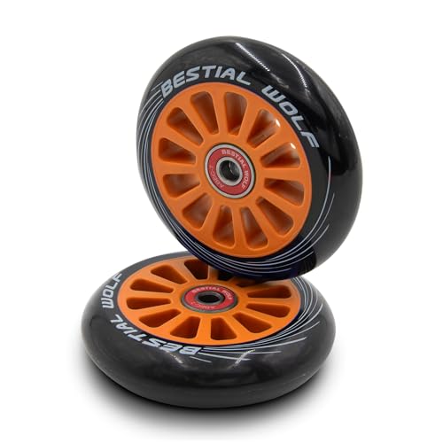 Bestial Wolf Pilot XX2 Pack Dos Ruedas Originales Diámetro 100 mm para Scooter Freestyle  Naranja