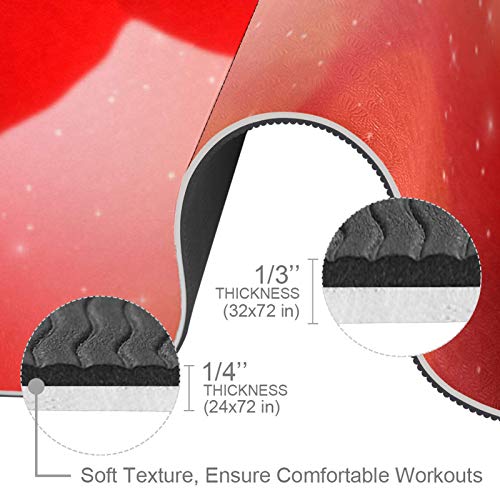 BestIdeas Esterilla de yoga con tulipanes rojos y flores para el día de la madre para yoga, pilates, ejercicio de suelo para hombres, mujeres, niños, niños, principiantes, diseño antideslizante
