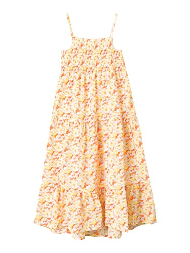 Bestseller A/S Nkfvinaya-Correa de Manga Larga Vestido, Créme De Pêche, 140 para Niñas