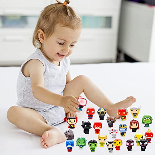 BESTZY Mini Figuras de Avengers, 24 Piezas, Cake Topper de Superhéroes, Figuras para Tartas de Cumpleaños, Juguetes, Suministros para Pastel