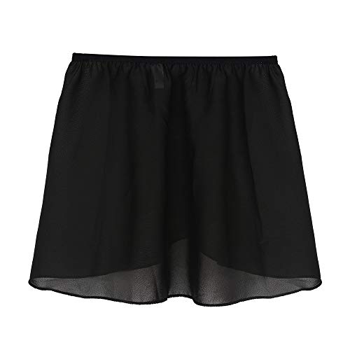 Bezioner Falda de Abrigo la Danza de Ballet Gasa con Cinturilla Elástica para Niña Mujer (L (140-170 cm), Negro (Cinturilla elástica))