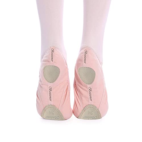 Bezioner Zapatillas de Ballet Canvas Dance Zapatos Split Único Rosa 37
