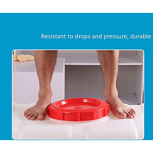 Bidón para agua Cubos De PláStico De Calidad Alimentaria Con Grifo Gran Capacidad Contenedores Tanques De Almacenamiento De Agua DoméSticos Rectangular Blanco Grandes DepóSitos De Agua(Size:25L)