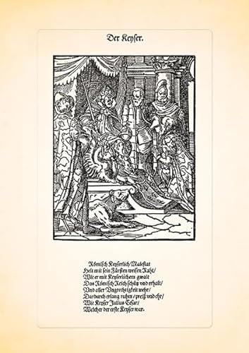 Biller Antik El Keyser El Emperador Santo Romano. Imperio Xilografía stands 007